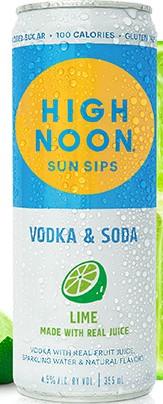 High Noon Sun Sips - Lime Vodka & Soda (4 pack 375ml) (4 pack 375ml)