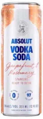 Absolut - Vodka Soda Grapefruit & Rosemary (4 pack 375ml) (4 pack 375ml)