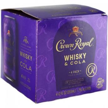Crown Royal Cans Whiskey Cola 4 Pack (4 pack cans) (4 pack cans)