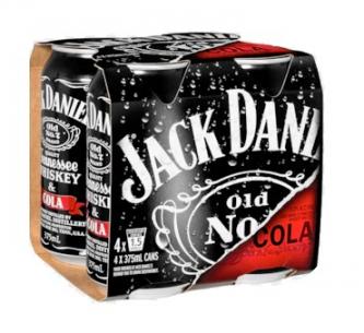 Jack Daniel's - Tennessee Whisky & Cola (4 pack 375ml cans) (4 pack 375ml cans)