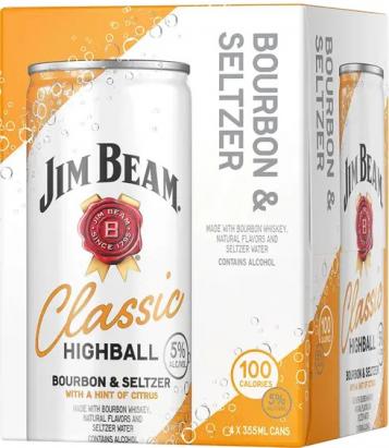 Jim Beam - Classic Highball Cocktail (4 pack 355ml cans) (4 pack 355ml cans)