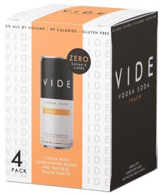 Vide Vodka Peach 355ml (4 pack 355ml cans) (4 pack 355ml cans)